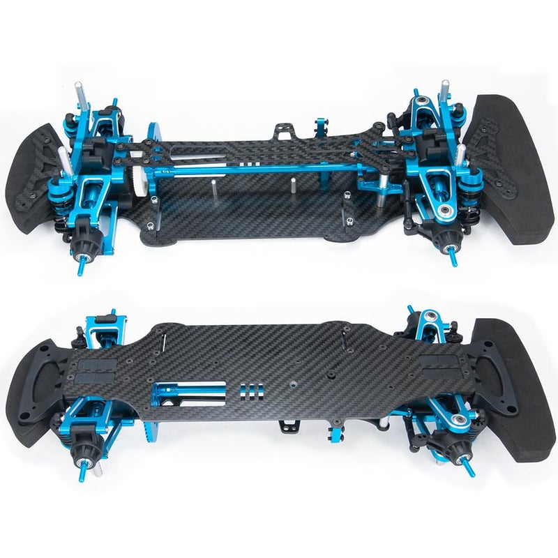 MOHERO Aluminium Alloy &Carbon Fiber Shaft Drive 1/10 RC Touring Car Chassis Frame Body Kit with 4 Wheels for TT01 TT01E - Image 5